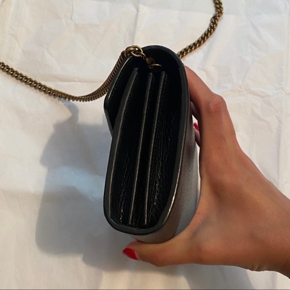 GUCCI Calfskin Garden Dionysus Chain Wallet Black - Picture 4 of 16